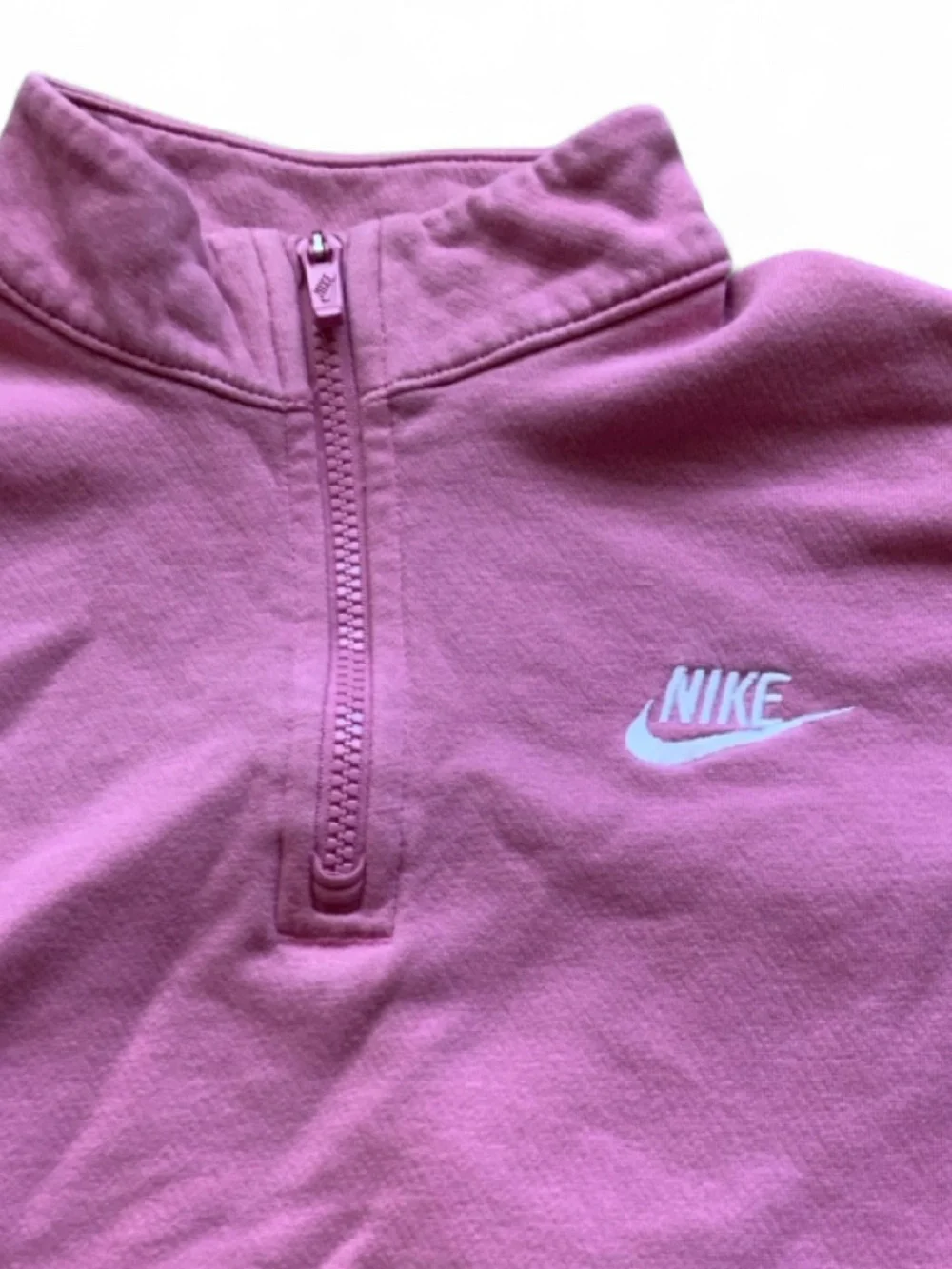 Nike Cropped Quarter-Zip Pullover Sweatshirt Girls Large